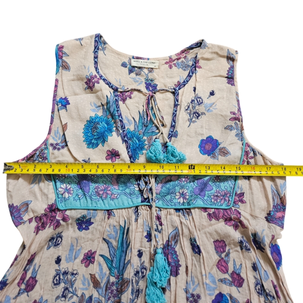 Spell & The Gypsy Siren Song Mermaid Midi Dress Size Medium Boho Gypsy Flowy - Picture 16 of 16
